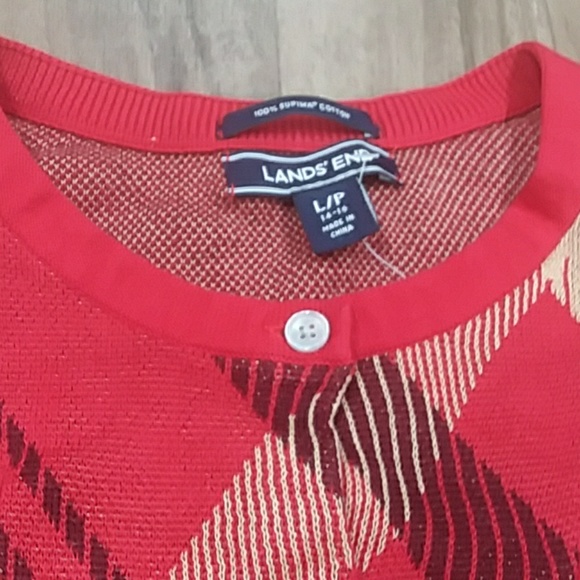 Lands End Womens Button Down Sweater - Picture 3 of 3